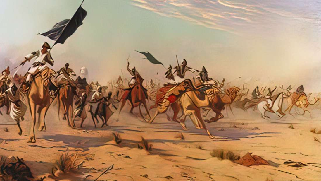 Ilustrasi perang hunain yang terjadi di Lembah Hunain pada tahun 630 masehi. (Foto: Istimewa)